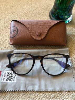 Ray Ban Authentic blue light Erika Ray-Ban Tortoiseshell Round glasses Havana